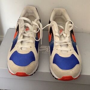 Nike White and Blue Athletic Shoes